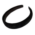 Inca Black Padded Velvet Alice Hair Band Headband 2.5cm