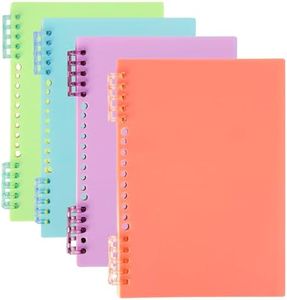 BELLE VOUS Kurtzy Quaderni Spirale A5 di Colori Assortiti (4 Pezzi) - Quaderni Righe da 60 Pagine/120 Fogli - Carta a Righe Spessa 80 g/m² - Quaderni per Ufficio/Scuola