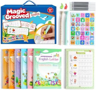 CosyCorner Magical Handwriting Workbooks Handwriting Practice Magic Copybook, Handwriting Aid Magic Pen Reusable Copybook Grooves Template Design for Children (6)