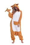 Zinuods Women Men Adult Pajamas Kangaroo Onesies Animal Cosplay Costumes L, Orange Kangaroo, Large