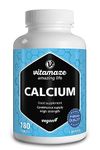 Calcium Tablets High Strength -180 Tablets for 3 Months - 2028mg Calcium Carbonate per Daily Dose -Organic and Vegan Food Supplement Without Additives