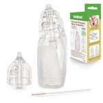 haakaa Silicone Baby Nasal Aspirator| Safe Baby Nose Cleaner| Easy-Squeeze Nose & Ear Bulb Syringe with Brush|0m+ Newborn Toddler -Transparent, Penguin