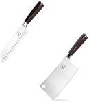 imarku 7 Inch Santoku Knife Ultra Sharp and Cleaver Knife 7 Inch Meat Cleaver