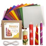 Zakouinn Beeswax Candle Making Kit for Kids - 12 Bright Colours, DIY Candle Kit for Adults
