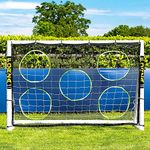 FORZA PVC Football Goal With Pro Football Target Sheet [6ftx 4ft] | Kids Football Training Equipment - Garden Football Goal & Target Sheet | Premium PVC Locking Goal - Weatherproof Design