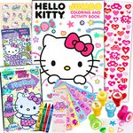 Hello Kitty Coloring Acitivty Book Set for Kids, Girls - Bundle with PlayPack, Stickers, Kids Coloring Book and More