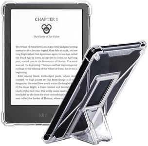 WALNEW Clear Stand Case for 6” Kindle 11th Generation 2022, C2V2L3 Soft Transparent TPU Cover with Enhanced Corners for 6 Inch Kindle 11th Gen 2022