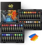 Magicfly Oil Paint Set 40 Vibrant Colours 18ml Tubes, Non-Toxic Oil Paints for Artists,Rich Pigments Oil Painting Color, Back to School Supplies for Students,Beginners Ideal for Canvas Painting