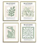 Sage Green Matisse Posters for Bedroom - Aesthetic Danish Pastel Room Decor-Minimalist Abstract Boho Wall Art Prints for Living Room Bathroom Office Decor Unframed 11x14 inch