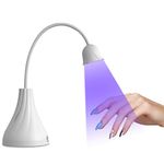 LED UV Nail Lamp, Mini Lotus Hands Free Light Rotatable Nail Dryer Quick Dry Nail Polish Curing Lamp Gooseneck Flash Cure Light for Home DIY & Salon Manicure Decor