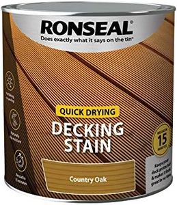 Ronseal Q/D DECKING STAIN COUNTRY OAK 2.5L country oak 2.5 liters PAINT