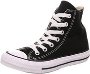 Converse - Chuck Taylor Canvas - Unisex High Top Black Sneakers - Size 7 Men / 9 Women