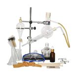 150ml Lab Essential Oil Distillation Apparatus Water Purifier Distiller Glassware Kits Chemistry Glass Steam Apparatus Kit (150ml L+F)