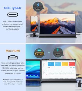 18.5" Portable Monitor – 120Hz FHD IPS, USB-C/HDMI, 100% sRGB, VESA, Smart Cover