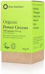 One Nutrition Organic Power Greens – Nutritional Powerhouse – Packed with Vitamins & Minerals Including B6 & B12 – Reduce Tiredness & Fatigue - 100 Capsules