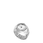 Fossil Women's Watch Ring Quartz Stainless Steel Watch, Color: Silver Glitz (Model: ES5321)