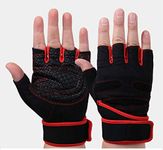 LAFILLETTE Men's nylon Tactical Half Finger Outdoor Fingerless Sports, Hiking, Cycling, Travelling, Camping, Outdoor Fitness Gloves (Black, XL)