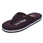 DOCTOR EXTRA SOFT Slipper for Men's || Diabetic & Comfortable || Skid Resistant || Lightweight || Comfortable Footbed || Memory Foam Bounce Back Technology || Flip-Flop & Sliders D-32-Brown-9 UK