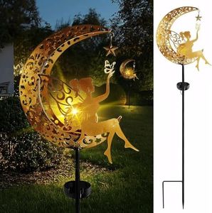 Luces Solares para Jardín, Lámparas Solares Exteriores Decoración de Jardín Luces Decorativas de Luna Impermeable Luces Solares Adornos Jardin Exterior Patio Balcón Camino Navidad Regalos para Mujeres