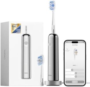 Laifen Wave Pro Toothbrush, 60° Oscillation & WaveMotion, Stainless Steel | Stainless Material, APP Connectivity, 2 Replacement Brush Head, 70-Day Battery, Travel Friendly, Wireless Charging, Easy Grip