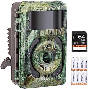 K&F Concept 48MP 4K 30fps Fotocamera da Caccia Con Sensore di Movimento Grandangolare da 120°, Tempo di Scatto di 0.2S, Fototrappola per Giochi da Trail Con 940nm, IP66 64G SD 8 batteria