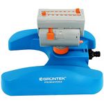 GRÜNTEK Mini - Lawn Sprinkler with 16 nozzles up to 378 m2 / 4069 ft2 Irrigation area with turbo engine