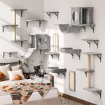 12-in-1 Cat Wall Shelves, Wall Mounted Cat Climber