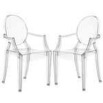 Goly Philippe Starck Louis Ghost Chair, Transparent Chair, Side Chair, Clear Dining Chair, Trendy Chair, Ghost Chair, Dining Room, Set of 2