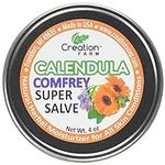 Creation Farm - Super Salve Calendula Herb Balm - 4 Oz Salve Tin - Consuelda Hierbas - Pomada