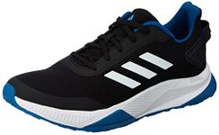 adidas Men Synthetic and Mesh Run Steady M Running Shoes CBLACK/FTWWHT/DRKROY UK-9