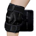 REVIX Ice Wraps for Knee Pain Relief Reusable, Knee Ice Pack with Cold Compress Therapy for Knee Replacement Surgery, Injuries, Swelling, Bruises and Arthritis, Black