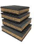 PneumaticPlus 4 Pack of Anti Vibration Pads 4 x 4 x 7/8 Rubber/Cork Vibration isolation pads by PneumaticPlus