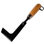 GARDENBASICS Hand Patio Weeder Tool | Crack Weeder for Gardening | Weed Remover Tools for Agriculture with Wooden Handle - Heavy Duty Garden Tools for Weeding | Plant Tools for Home Garden