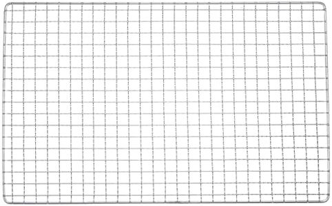 HARFINGTON Square BBQ Grill Net 15.4"x9.4" Stainless Steel Cross Wire Barbecue Mesh Mat for Baking Smoking Charcoal Grilling Roasting