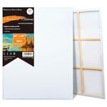 CONDA Large Canvas for Painting 36x48 Inch 2-Pack, Big Stretched Canvas 100% Cotton, Primed Acid-Free, Artist Canvas for Acrylics Oils Pouring Painting