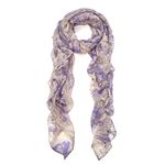 Premium 2-Tone Vintage Paisley Graphic Scarf, Purple