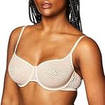 DKNY Intimates Women's Modern Lace Unlined Demi Bra, Beige (Pink Rosewater Q), 34B