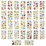 FEPITO 30 Sheets Cartoon Animal Temporary Tattoos for Boys and Girls, 300+ Animal Designs, for Party Supplies and Birthday Gift