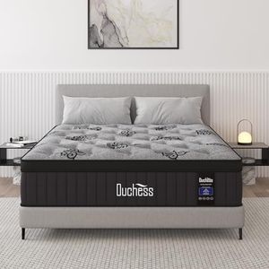 Duchess King Single Mattress, Hybrid Mattress with Gel Memory Foam Mattress Pocket Springs Eurotop - High Density Foam Layer - Medium Firm 27CM