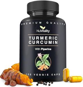 Turmeric Curcumin with Black Pepper Extract (Piperine) - 120 Veggie Tumeric Capsules - Premium 95% Standardized Curcuminoids - Best Absorption & Potency - Joint Support Supplement