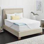 Sealy 2" CoolGel Memory Foam Mattress Topper, Queen, White