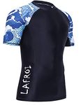 LAFROI Men's Short Sleeve UPF 50+ Baselayer Skins Compression Rash Guard (Surge,XL)