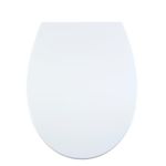 AQUALONA® Premium Thermoplastic Toilet Seat - Soft Close - Hard-Wearing Seat with One Button Hinge Release - Click, Lift & Clean Technology - Top and Bottom Fittings (White - Oval Shaped)