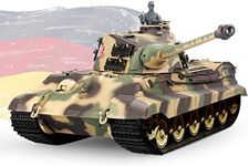 Heng Long RC Tank for Adults 1:16 2.4ghz German Tiger King Henschel Remote Control Tank Model (320-Degree Rotating Turret) RC Tanks That Shoots Military Vehicles Toys Gifts for 14+ Boys