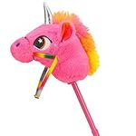 Linzy Plush Unicorn Riding Stick, w