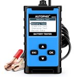 Car Battery Tester 12V 24V AUTOPHIX BAS100【Easiest to Read】100-2000 CCA Automotive Battery Load Tester Cranking Charging System Alternator Tester Battery Analyzer for Car Truck Motorcycle SUV ATV Boat