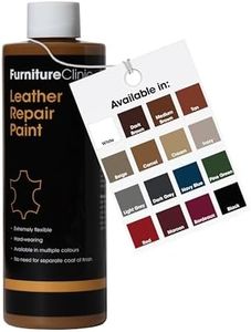 Furniture Clinic Leather Repair Paint | 2-in-1 Seal and Color | Use on Scratches, Tears, and Holes in Car Seats, Furniture | Quick and Easy Leather Repair Kit for Furniture (Camel, 500ml / 17oz)