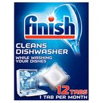 Finish In-wash Dishwasher Cleaner (12 tablets)