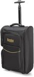 Kemier Travel Makeup Train Case - Professional Rolling Cosmetic Case Portable Artist Makeup Backpack with Wheels Large Capacity Trolley Organizer Storage Bag for Women Black, Black, Large