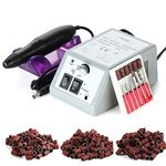 Nail Drill, GreenLife® Professional Nail Drill Machine - 20000rpm Electric Nail E File with 150pcs Sanding Bits Kit - Perfect for Acrylic Nails, UV Gel Polish Removal, Manicure, Pedicure, Salon Desk Tools